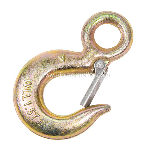 yellow zinc plated steel forged load binder slip eye hook